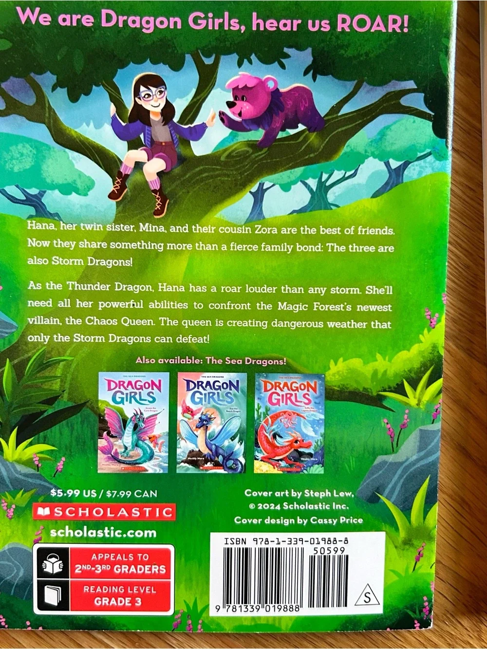 Scholastic Dragon Girls Book Back Covers — Blue, Green, Purple, Pink Accents